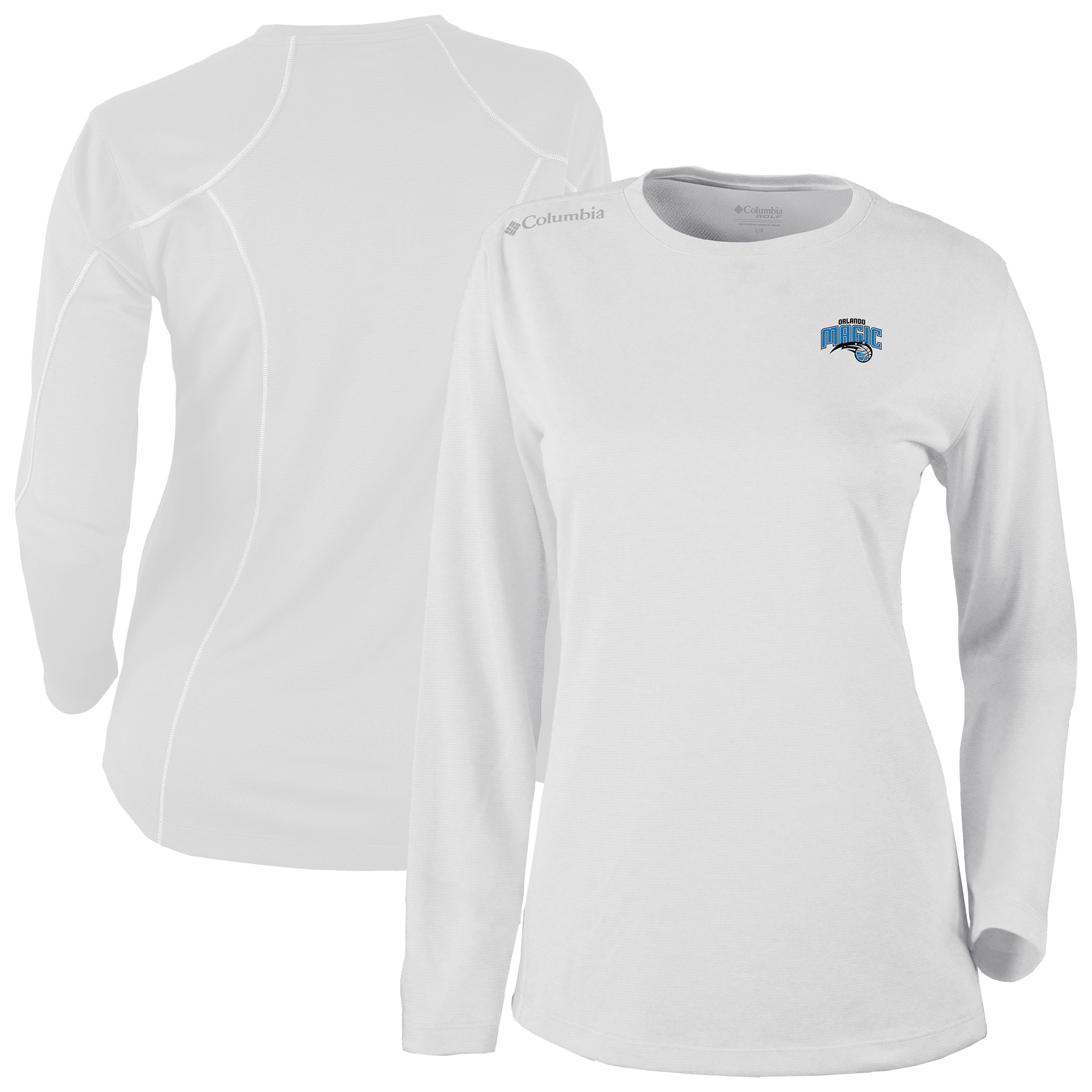 Men’s Columbia White Orlando Magic Omni-Wick Shotgun Long Sleeve Top Men’s Columbia White Orlando Magic Omni-Wick Shotgun Long Sleeve Top