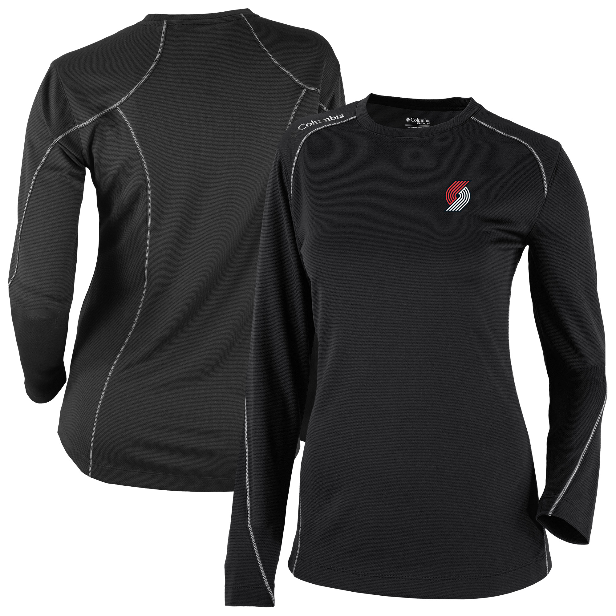 Men’s Columbia Black Portland Trail Blazers Omni-Wick Shotgun Long Sleeve Top Men’s Columbia Black Portland Trail Blazers Omni-Wick Shotgun Long Sleeve Top