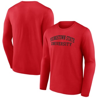 Men's Red Youngstown State Penguins School Name Long Sleeve T-Shirt