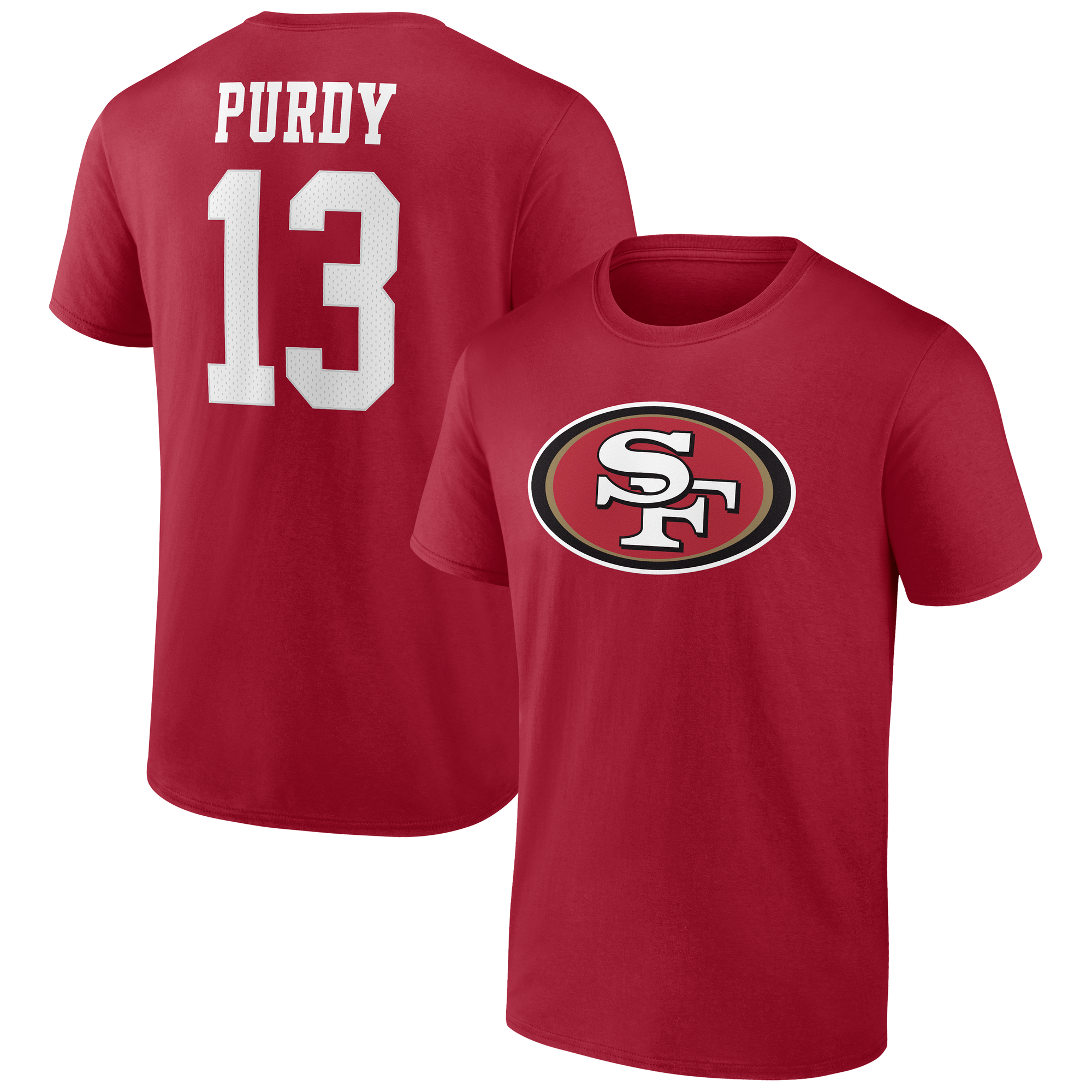 Men's Brock Purdy Scarlet San Francisco 49ers Player Icon T-Shirt