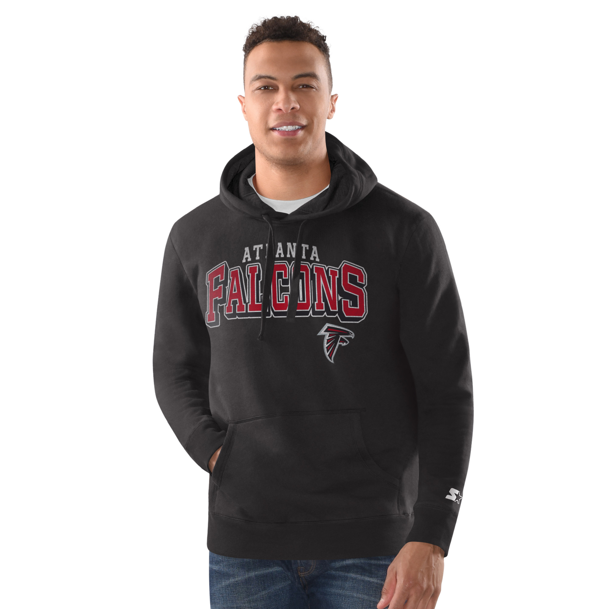 Men’s Starter Black Atlanta Falcons Vintage Pullover Hoodie Men’s Starter Black Atlanta Falcons Vintage Pullover Hoodie