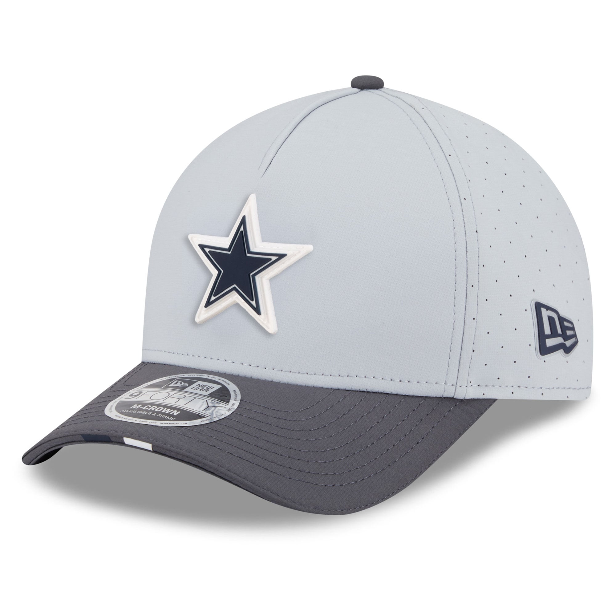 Men’s New Era Gray/Graphite Dallas Cowboys 2025 NFL Training Camp A-Frame 9FORTY Adjustable Hat Men’s New Era Gray/Graphite Dallas Cowboys 2025 NFL Training Camp A-Frame 9FORTY Adjustable Hat