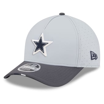 Men's New Era  Gray/Graphite Dallas Cowboys 2025 NFL Training Camp A-Frame 9FORTY Adjustable Hat