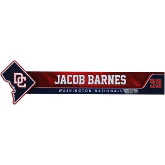 Jacob Barnes Washington Nationals Player-Issued #59 Nameplate from the 2024 MLB Season