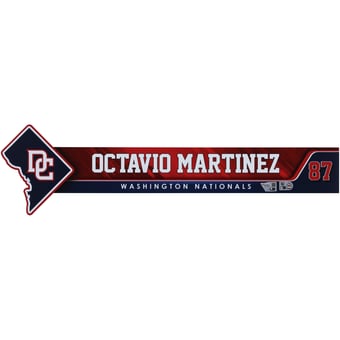 Octavio Martinez Washington Nationals Player-Issued #87 Nameplate from the 2024 MLB Season