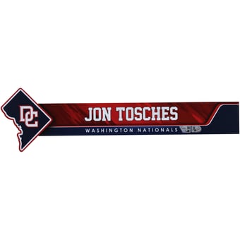 Jon Tosches Washington Nationals Staff-Issued Nameplate from the 2024 MLB Season