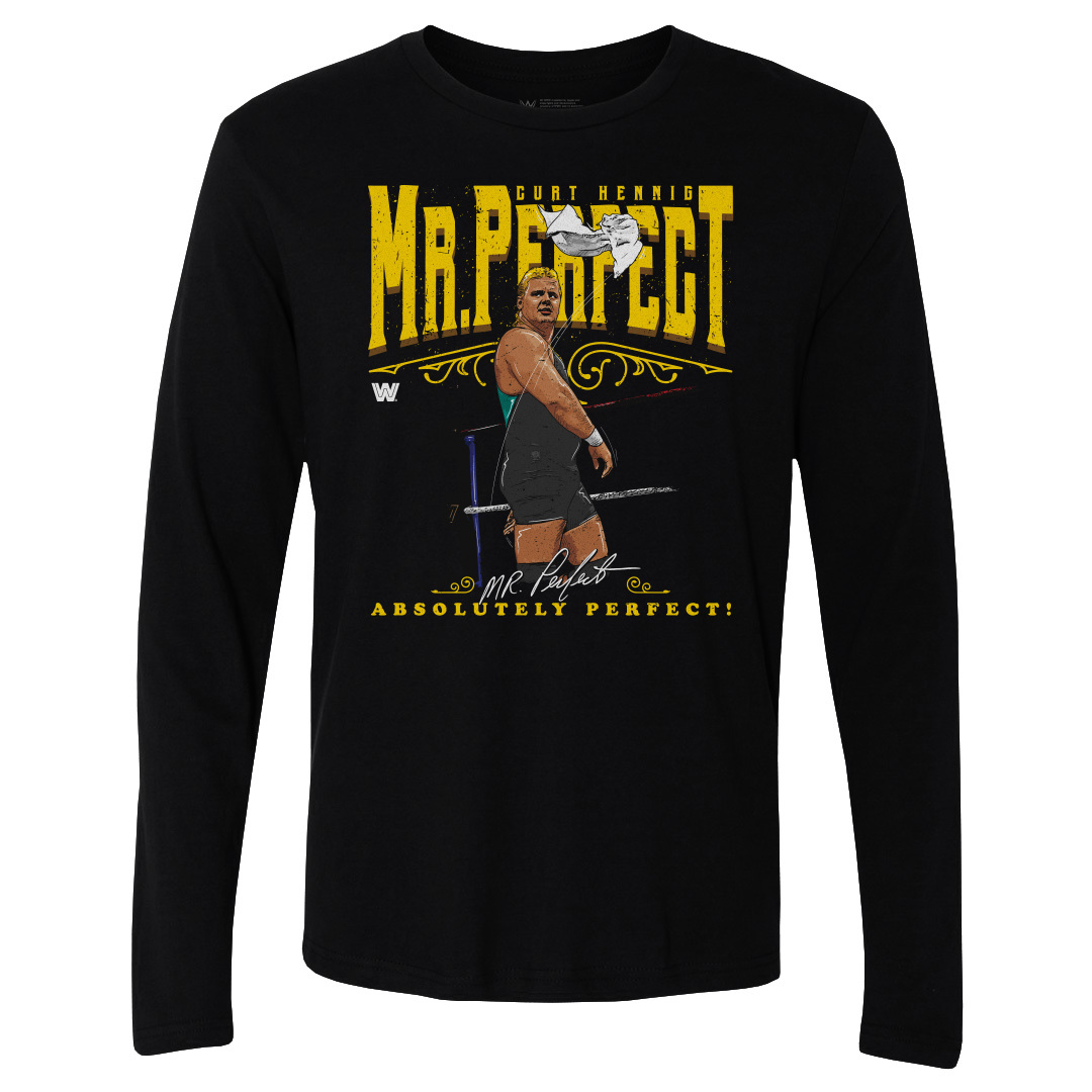 Men's 500 Level Black Mr. Perfect Absolutely Perfect Long Sleeve T-Shirt