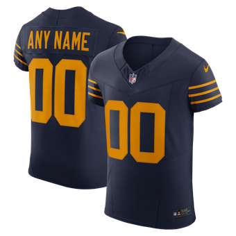 Men's Nike  Navy Green Bay Packers Alternate Vapor F.U.S.E. Elite Custom Jersey