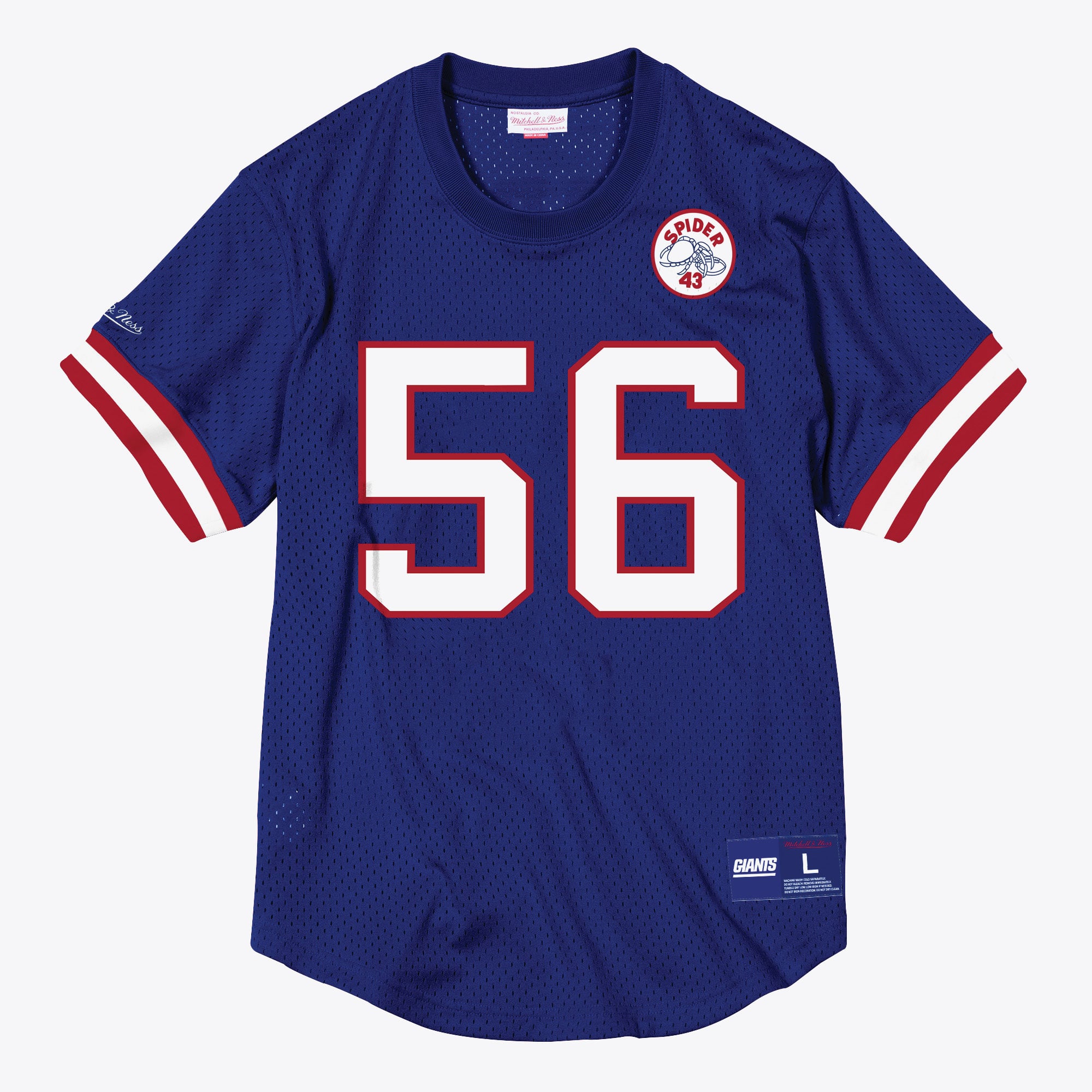 T-shirt ras du cou en maille Mitchell & Ness, nom et numéro des Giants de New York, Lawrence Taylor