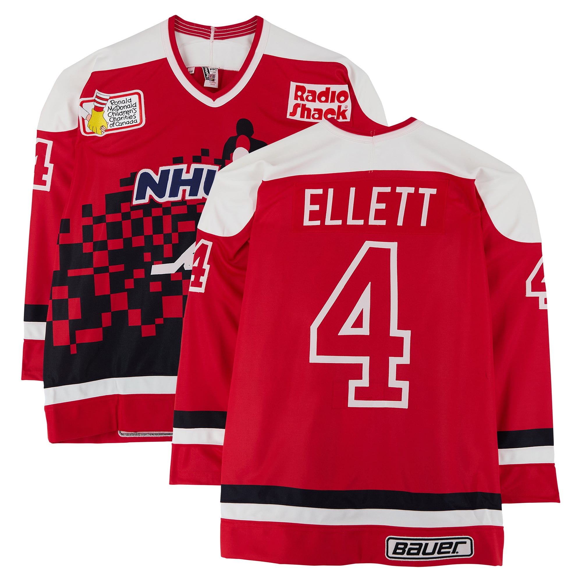 Dave Ellett Team USA Game-Used #4 Red Jersey from the 1994 NHL 4-on-4 Challenge