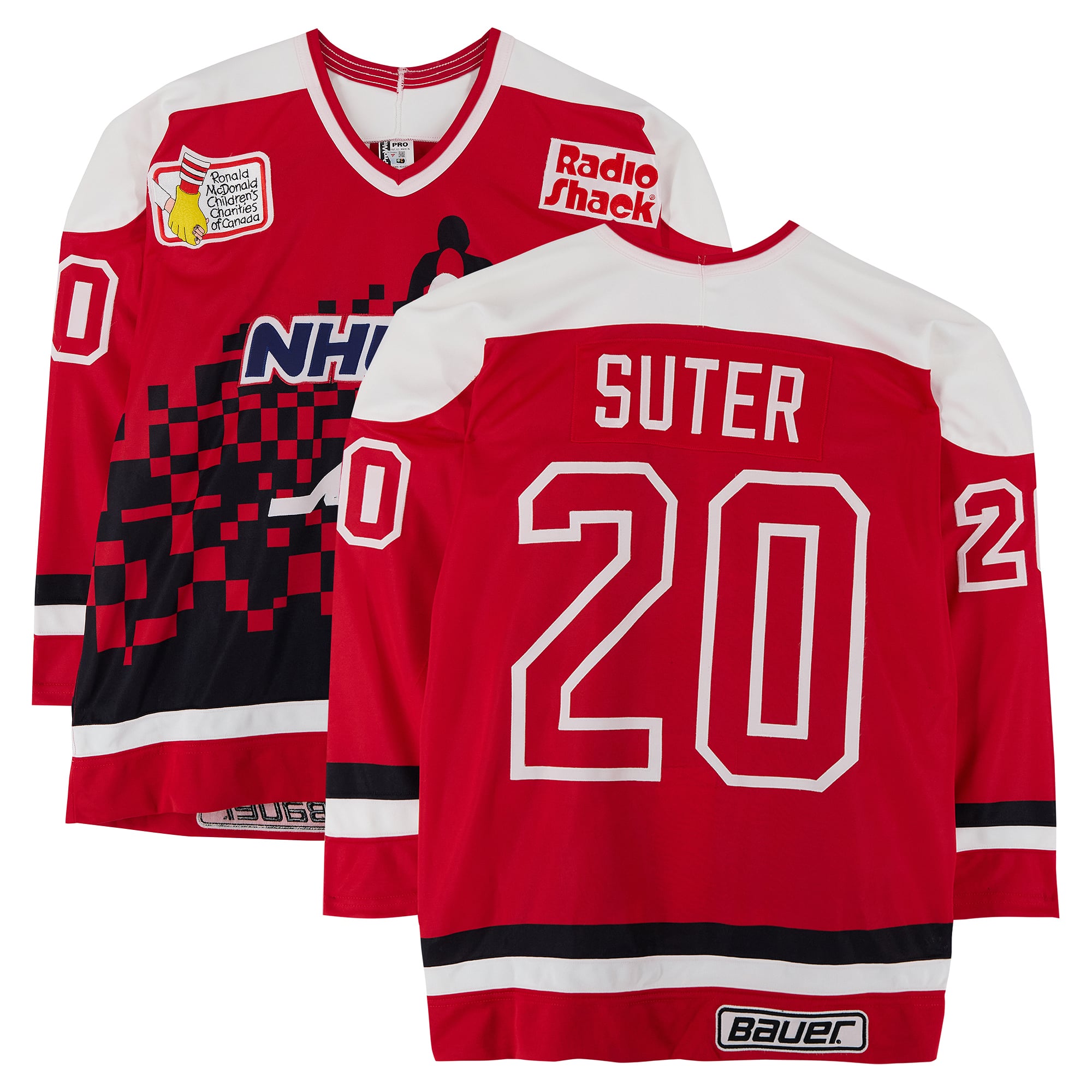 Gary Suter Team USA Game-Used #20 Red Jersey from the 1994 NHL 4-on-4 Challenge