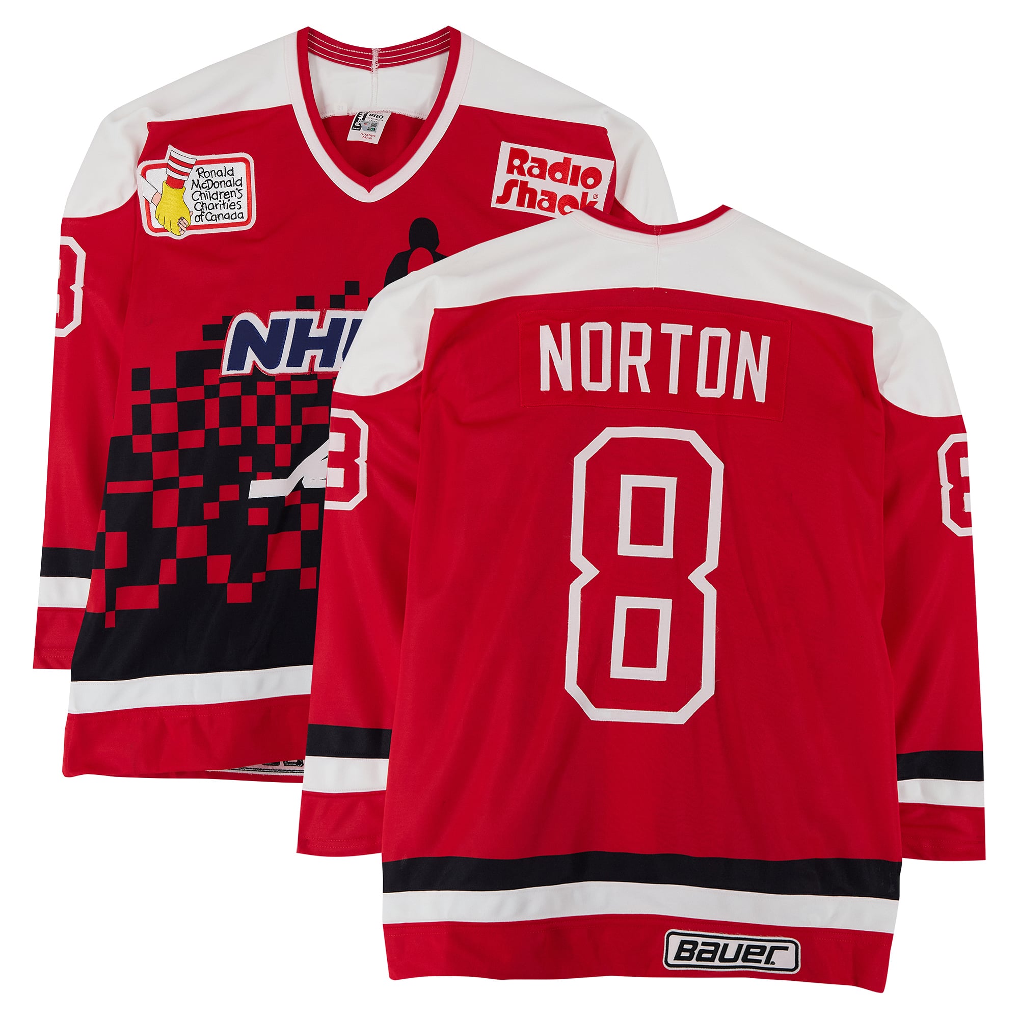 Jeff Norton Team USA Game-Used #8 Red Jersey from the 1994 NHL 4-on-4 Challenge