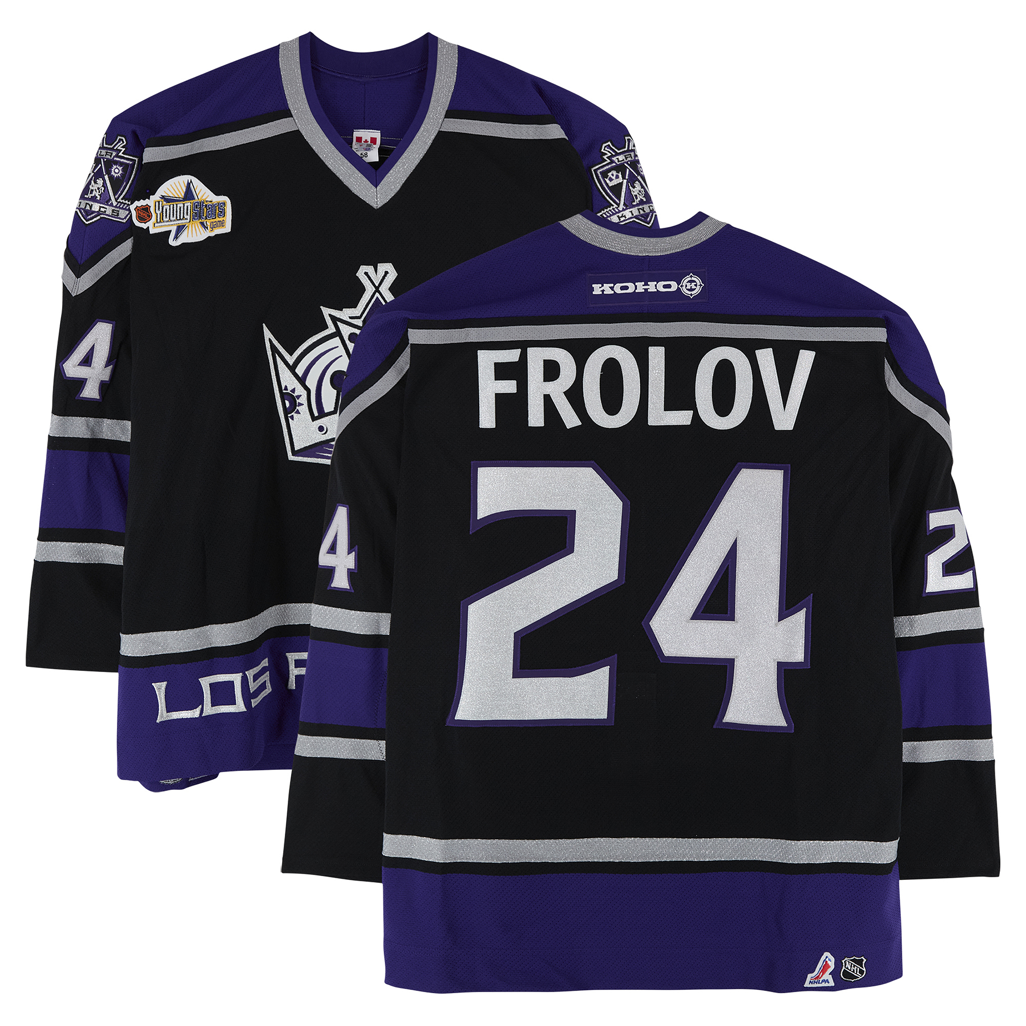 Alexander Frolov Los Angeles Kings Game-Used #24 Black KOHO Jersey from the 2003 NHL YoungStars Game