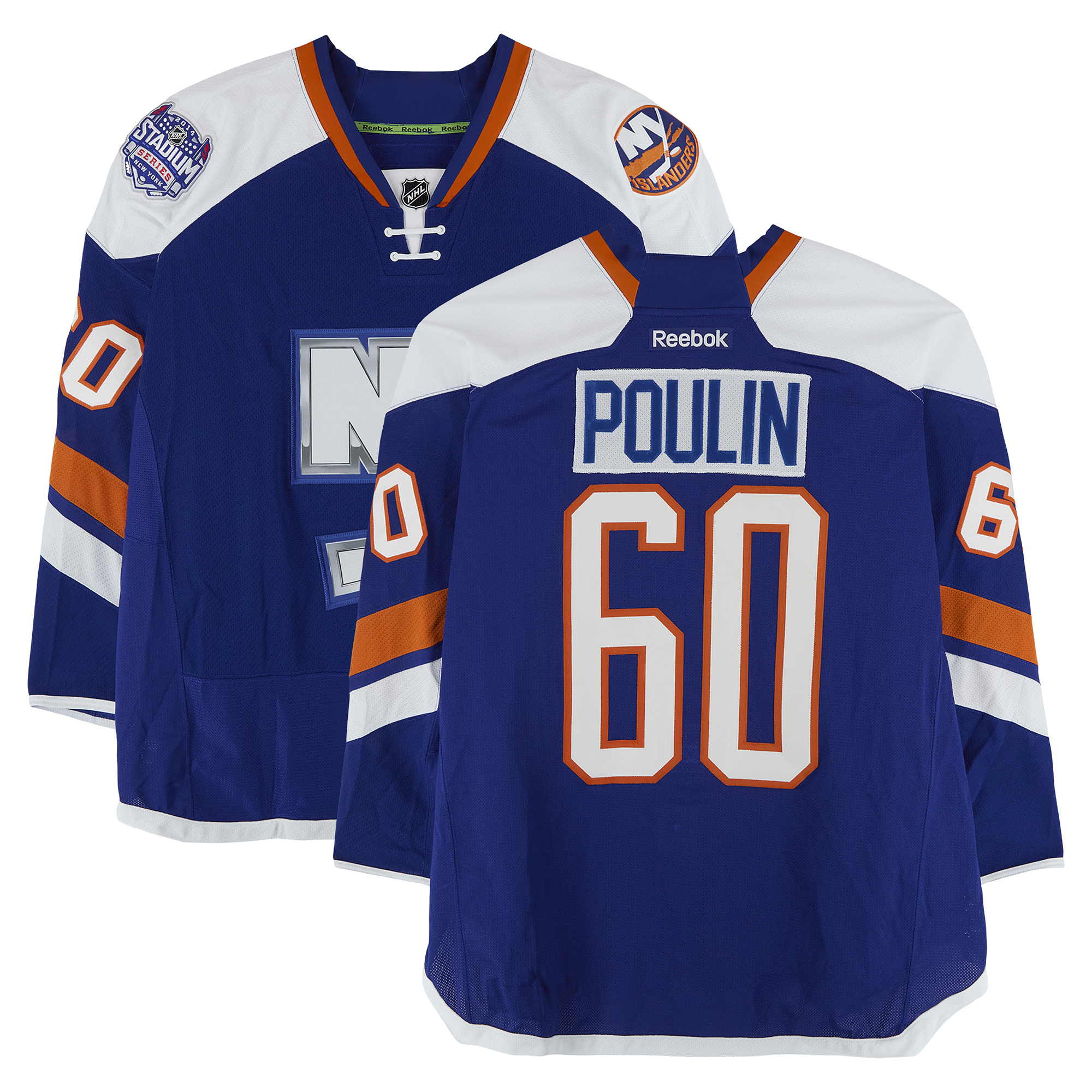 Kevin Poulin New York Islanders Player-Issued #60 Royal Jersey vs. New York Rangers on January 29, 2014
