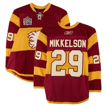 Brendan Mikkelson Calgary Flames Player-Issued #29 Yellow Jersey vs. Montreal Canadiens on February 20, 2011