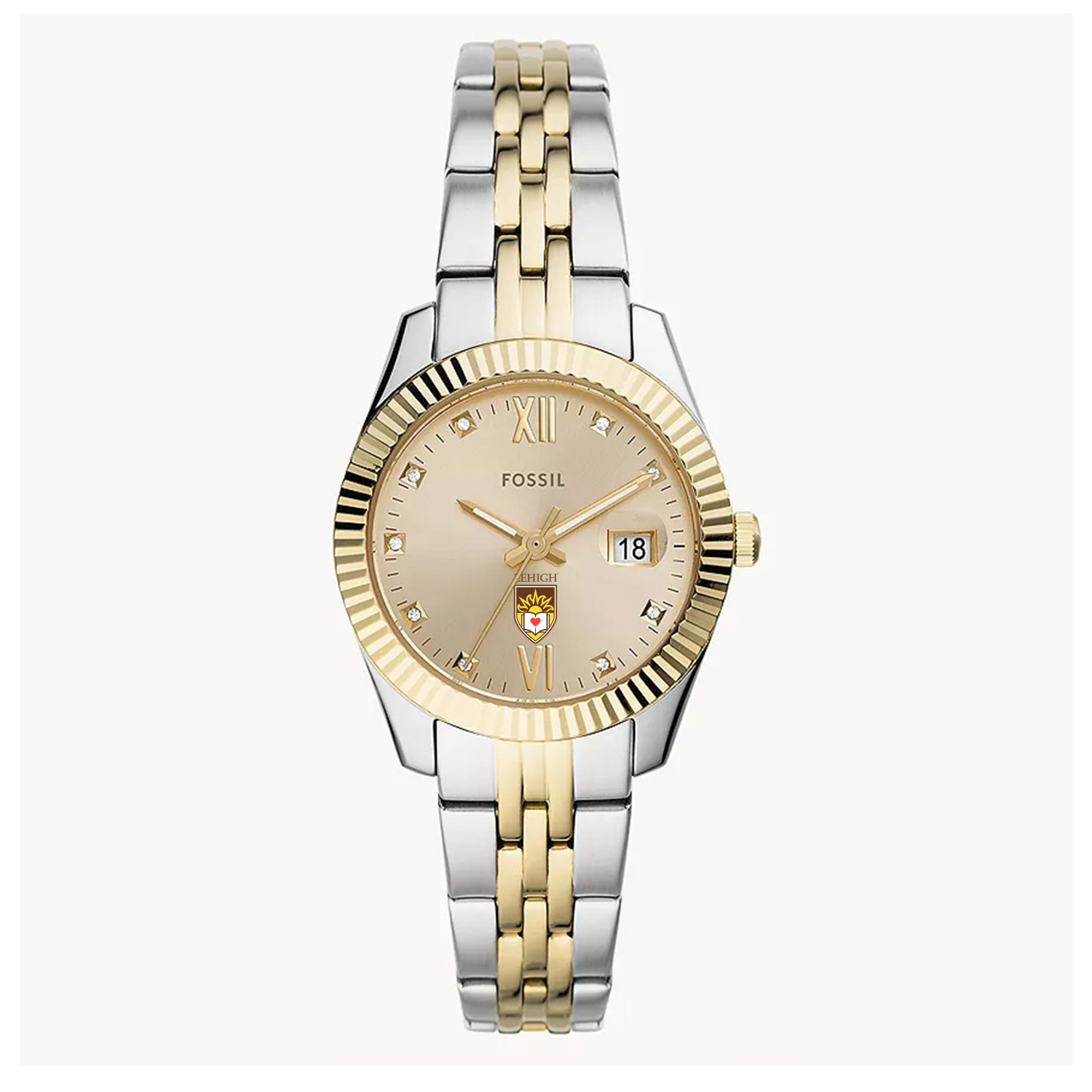 Women's Fossil Lehigh Mountain Hawks Scarlette Two-Tone Stainless Steel Watch