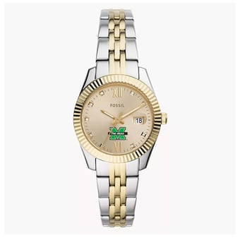 Women's Fossil Marshall Thundering Herd Scarlette Two-Tone Stainless Steel Watch