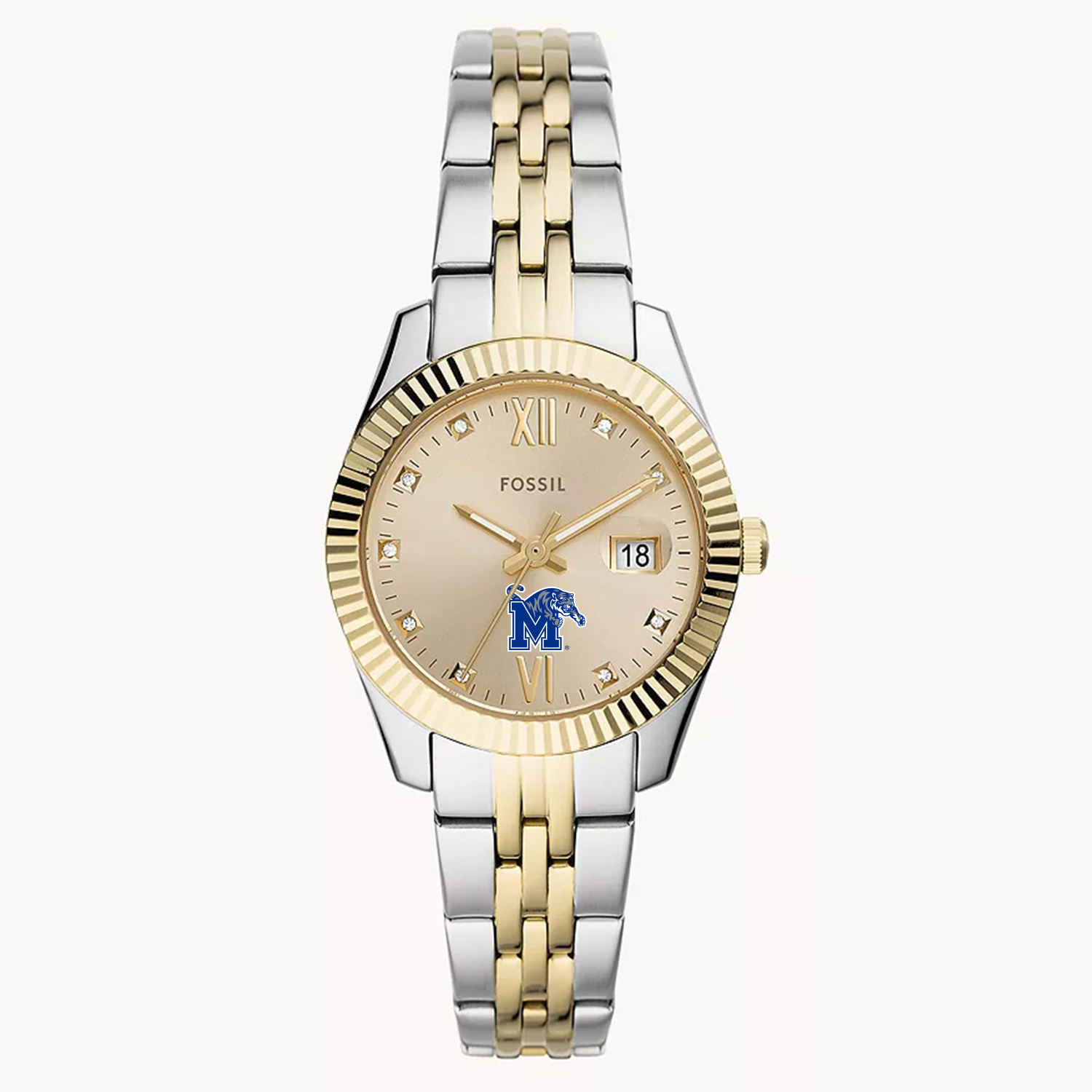 Women's Fossil Memphis Tigers Scarlette Two-Tone Stainless Steel Watch