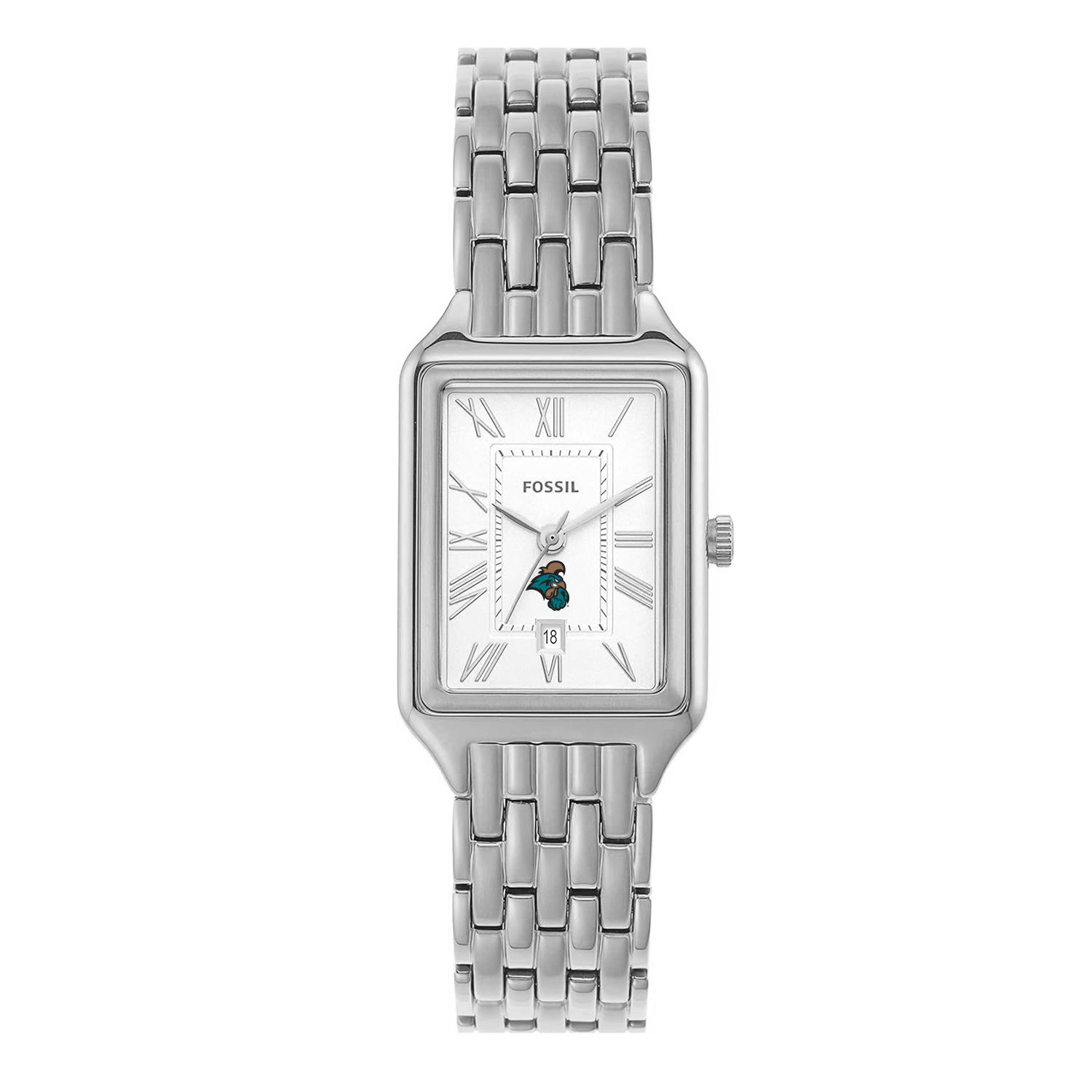 Women's Fossil Coastal Carolina Chanticleers Raquel Three-Hand Date Stainless Steel Watch