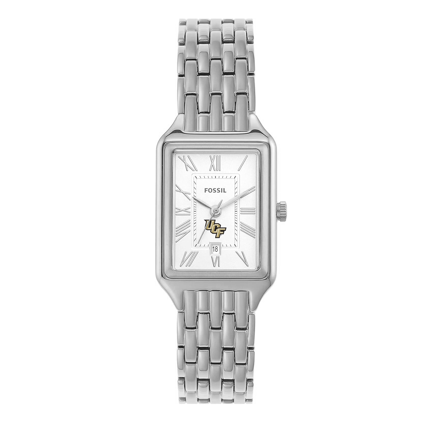 Women's Fossil UCF Knights Raquel Three-Hand Date Stainless Steel Watch