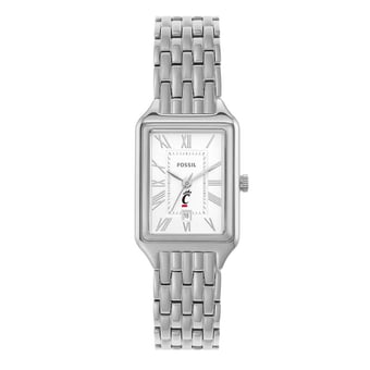 Women's Fossil Cincinnati Bearcats Raquel Three-Hand Date Stainless Steel Watch