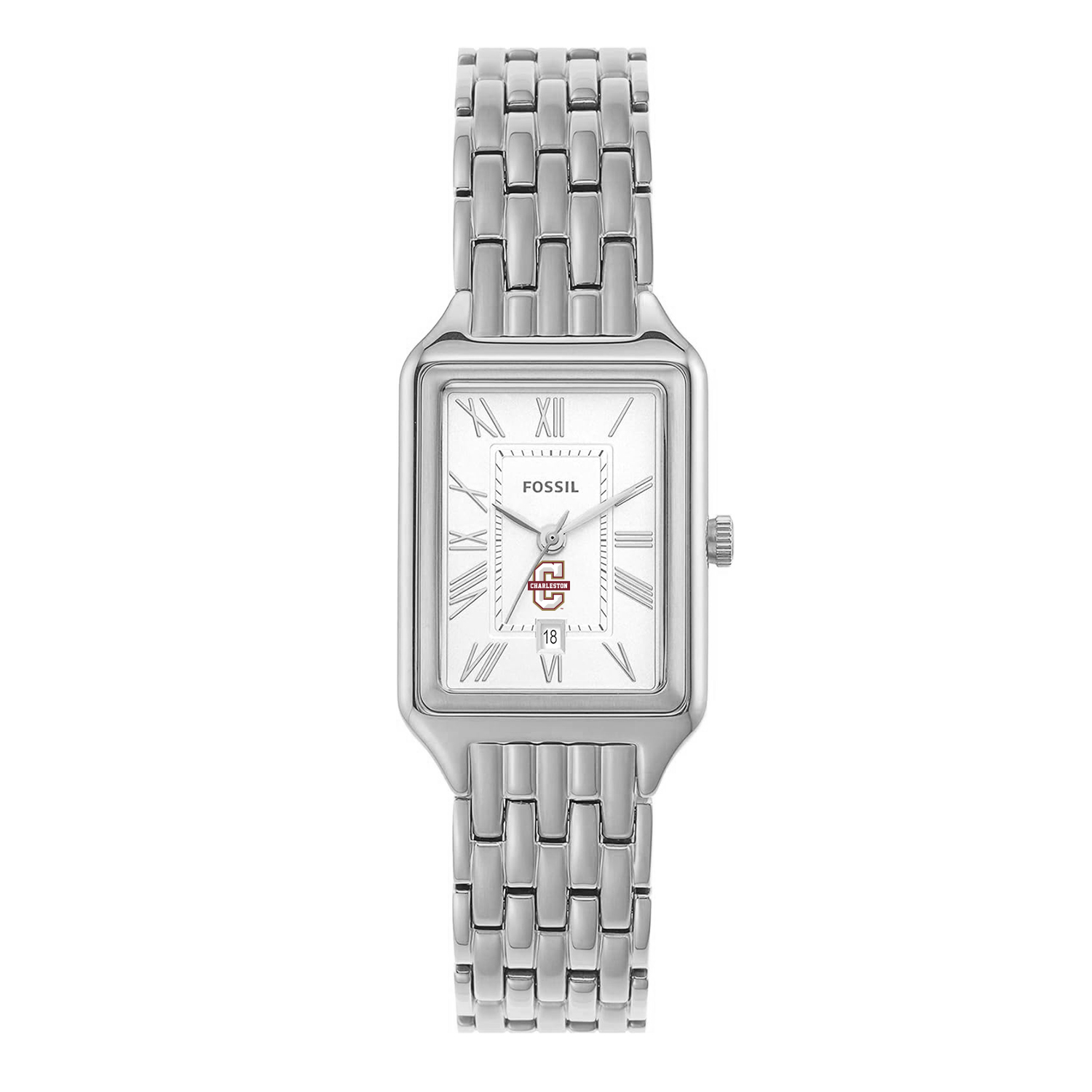 Women's Fossil Charleston Cougars Raquel Three-Hand Date Stainless Steel Watch