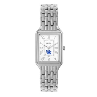 Women's Fossil Kentucky Wildcats Raquel Three-Hand Date Stainless Steel Watch