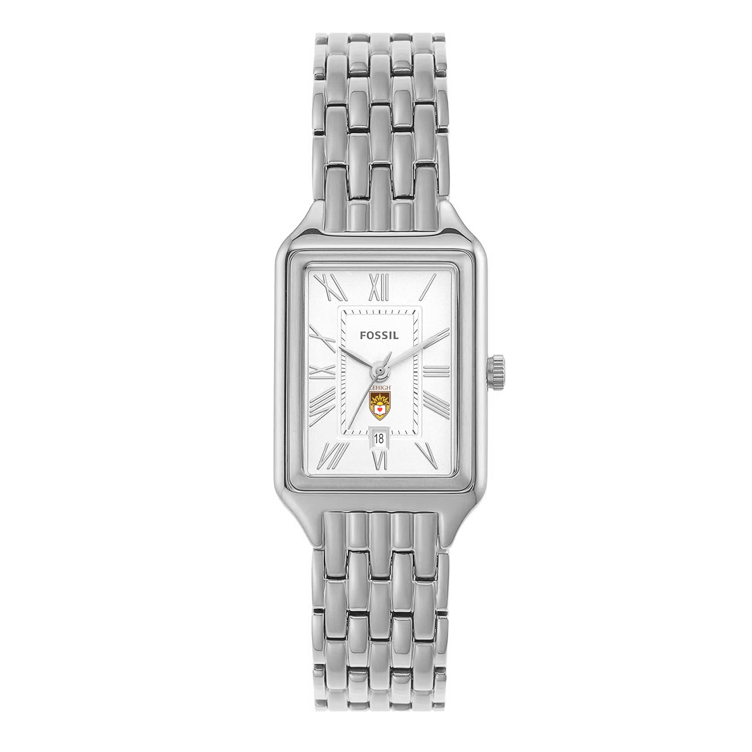 Women's Fossil Lehigh Mountain Hawks Raquel Three-Hand Date Stainless Steel Watch