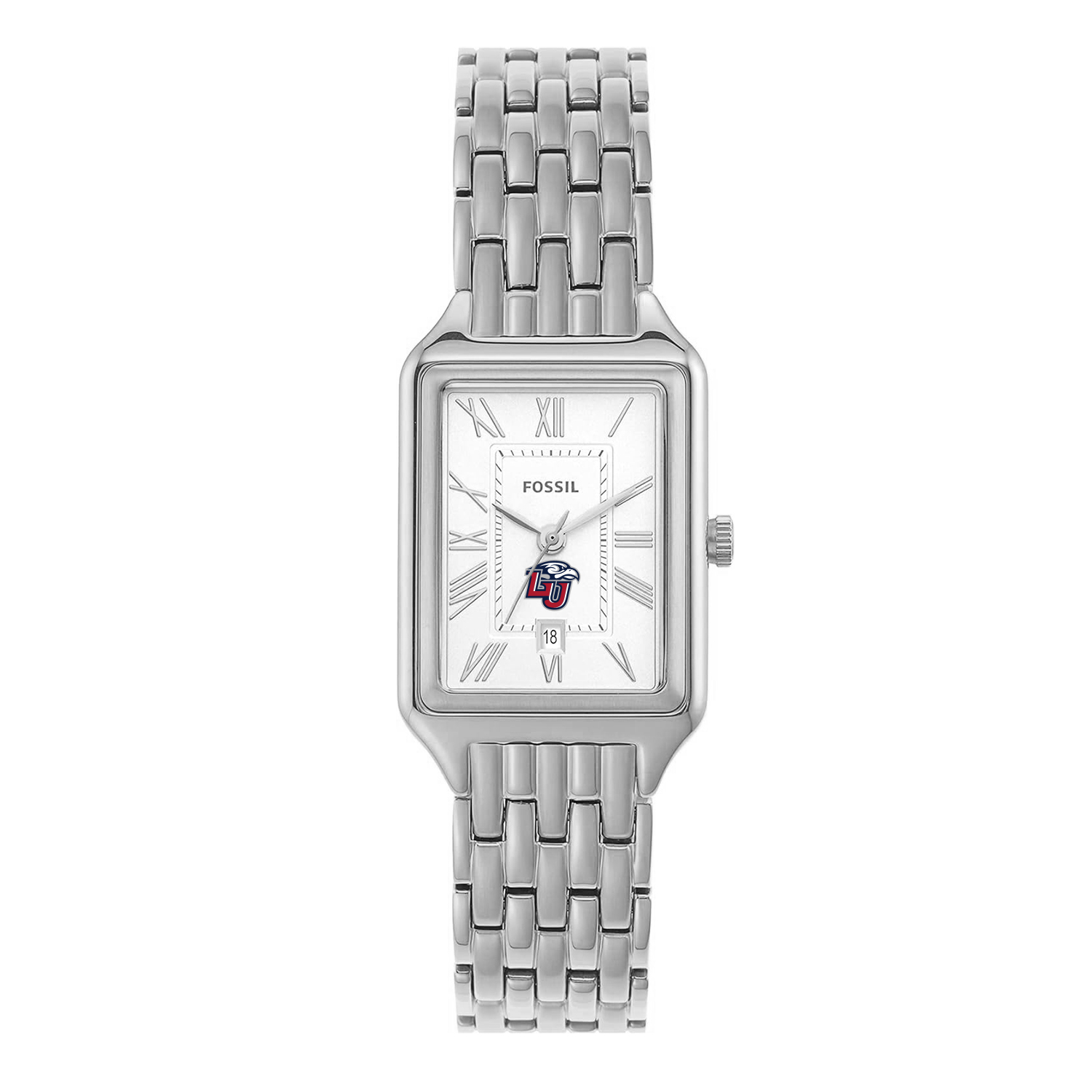 Women's Fossil Liberty Flames Raquel Three-Hand Date Stainless Steel Watch
