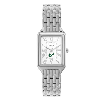 Women's Fossil South Florida Bulls Raquel Three-Hand Date Stainless Steel Watch