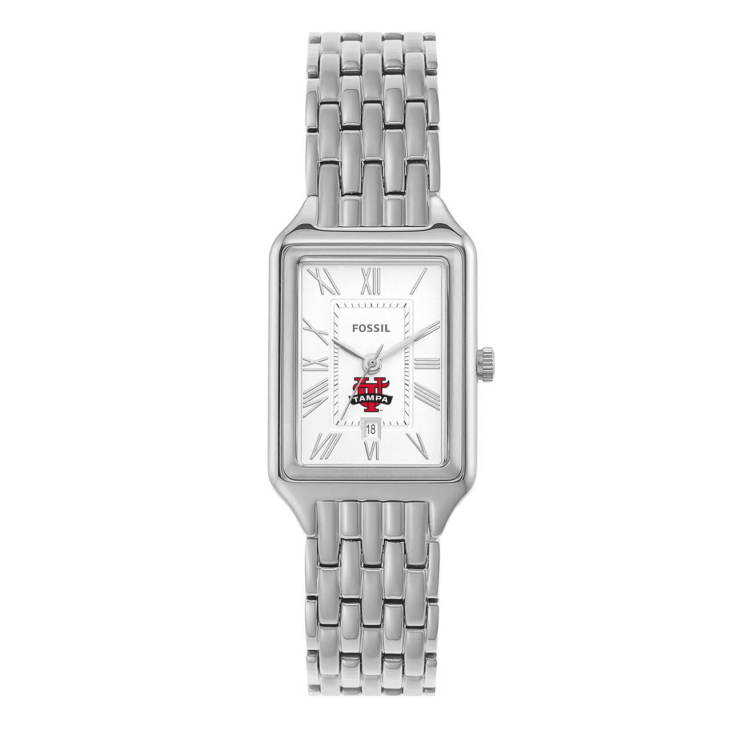 Women's Fossil Tampa Spartans Raquel Three-Hand Date Stainless Steel Watch