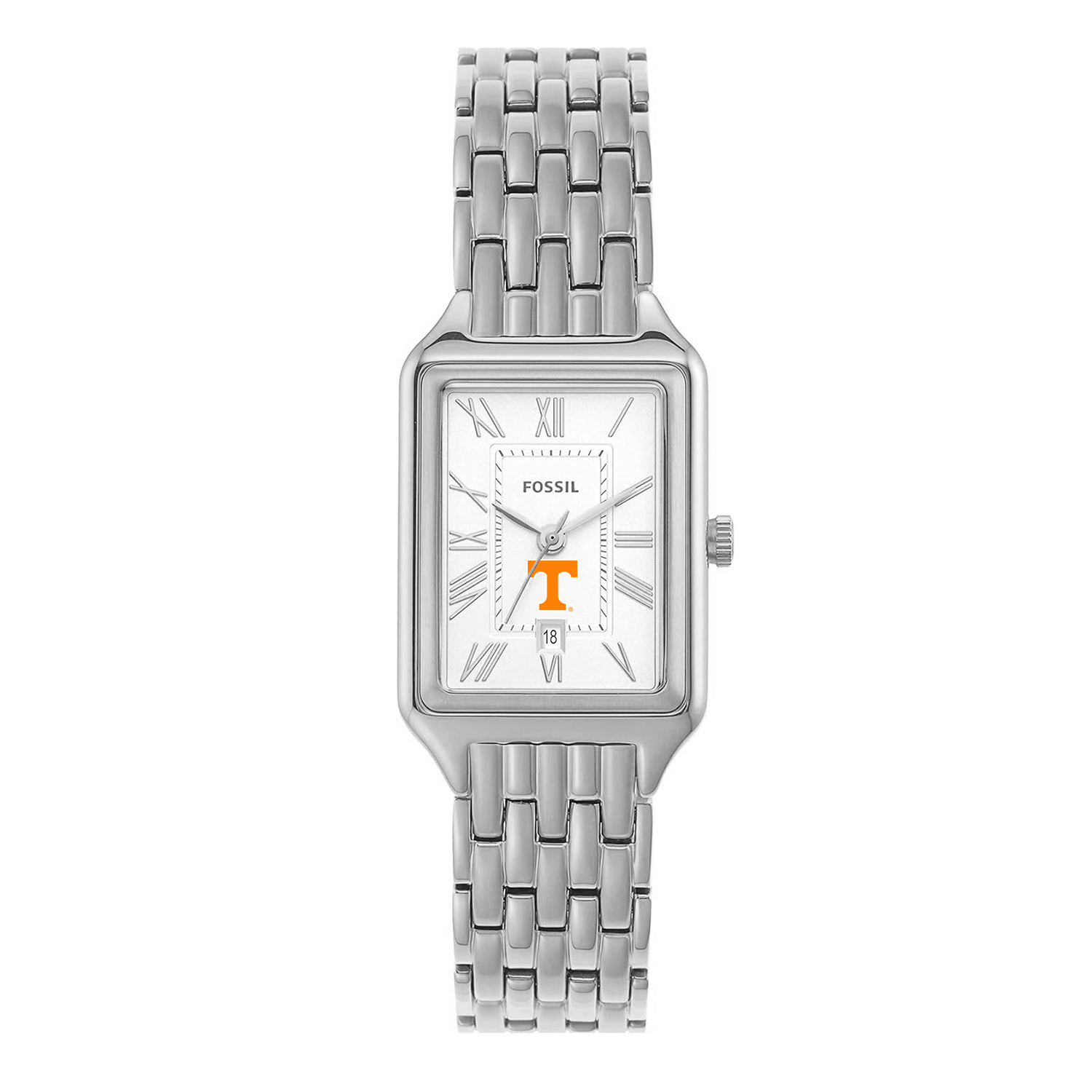 Women's Fossil Tennessee Volunteers Raquel Three-Hand Date Stainless Steel Watch