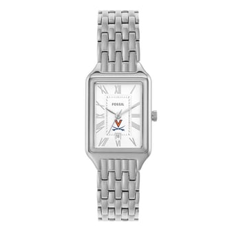 Women's Fossil Virginia Cavaliers Raquel Three-Hand Date Stainless Steel Watch