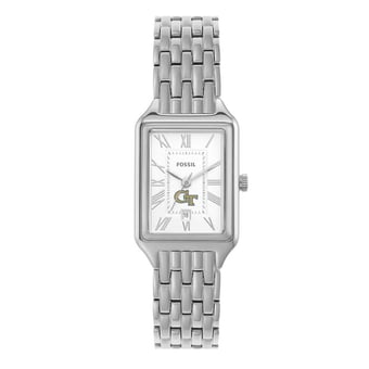 Women's Fossil Georgia Tech Yellow Jackets Raquel Three-Hand Date Stainless Steel Watch