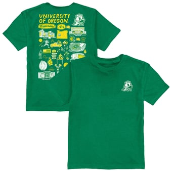 Toddler Vive La Fete Green Oregon Ducks Impressions Artwork T-Shirt