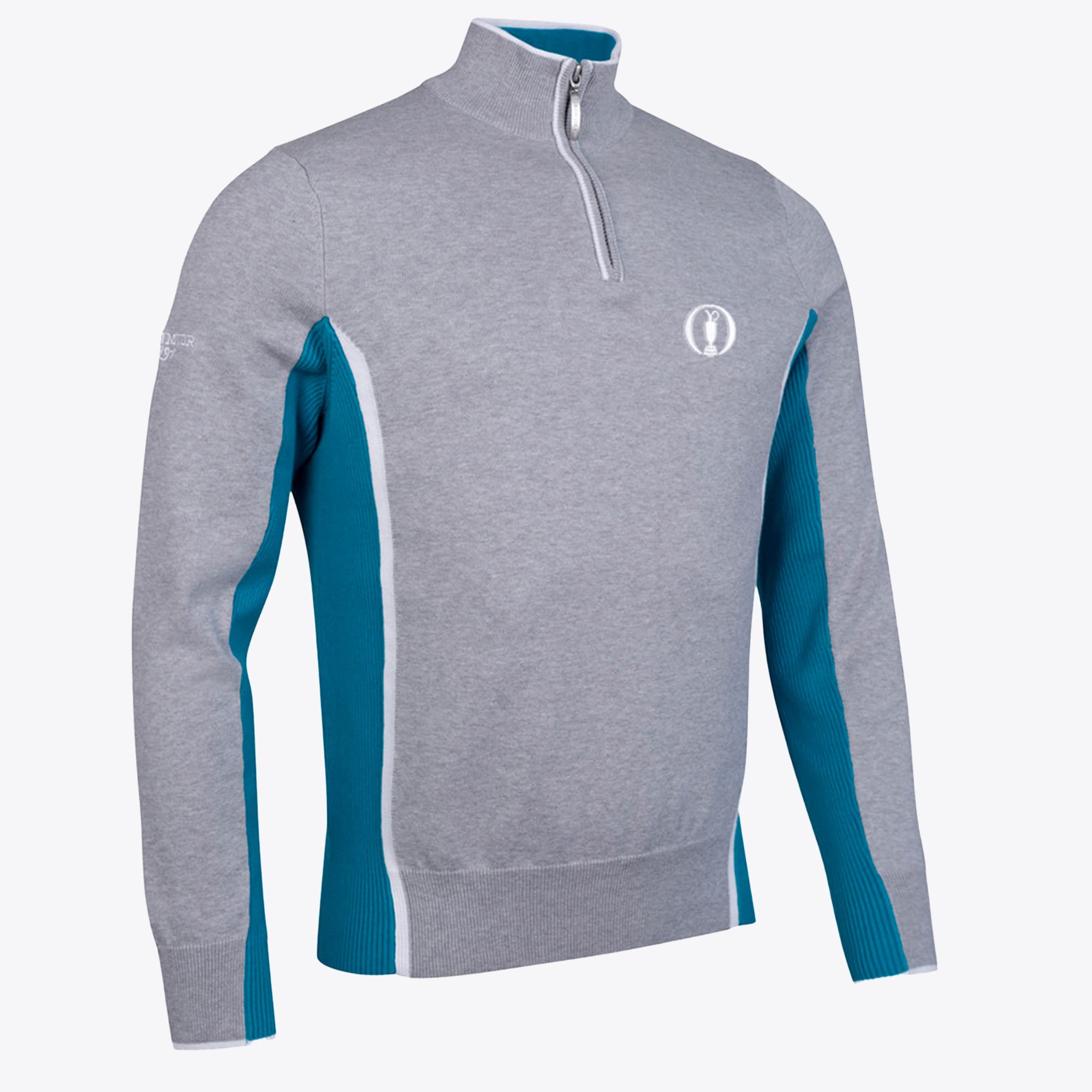 Maglia 1/4 cerniera The Open Glenmuir Tayport Panel - Grigio chiaro