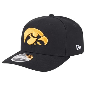 Men's New Era  Black Iowa Hawkeyes Team Collective 9SEVENTY Stretch-Snap Adjustable Hat