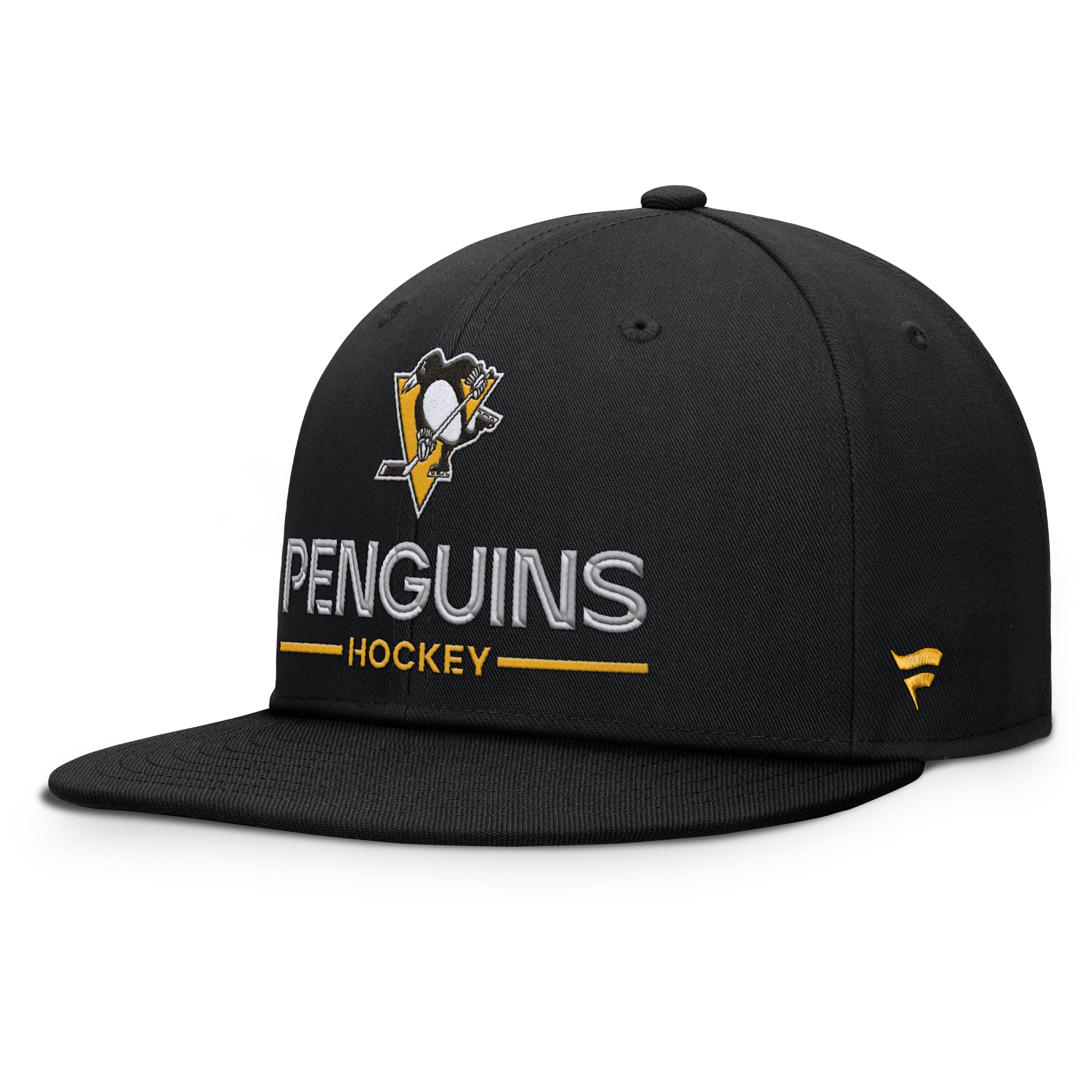 Pittsburgh Penguins Authentic Pro Flat Brim Square Visor Structured Adjustable Cap – Adult