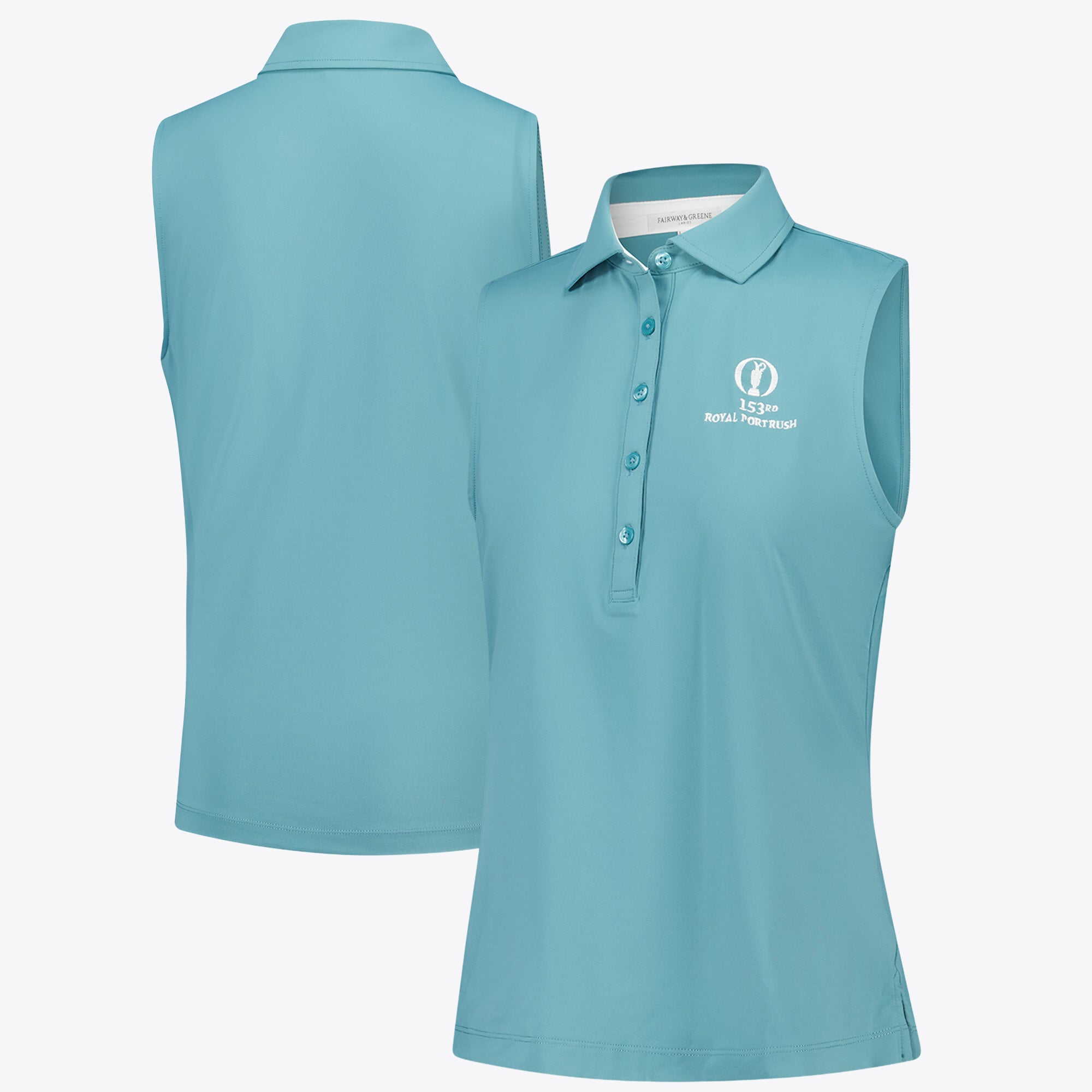 The 153rd Open Royal Portrush Fairway & Greene Esti Polo - Bianco / Blu - Donna