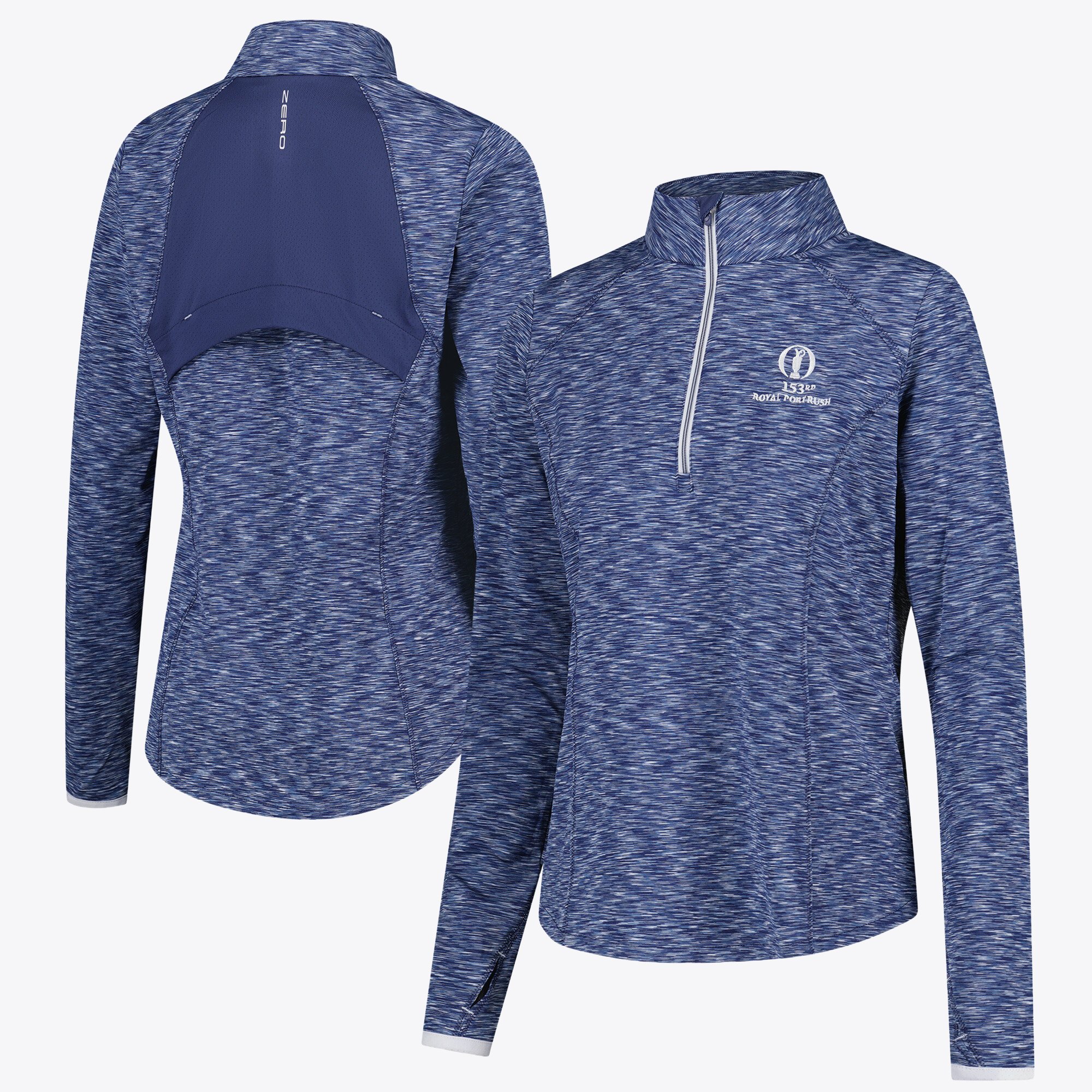 Strato intermedio cernia 1/4 The 153rd Open Royal Portrush Zero Restriction Shae Spacedye - Blu Navy - Donna