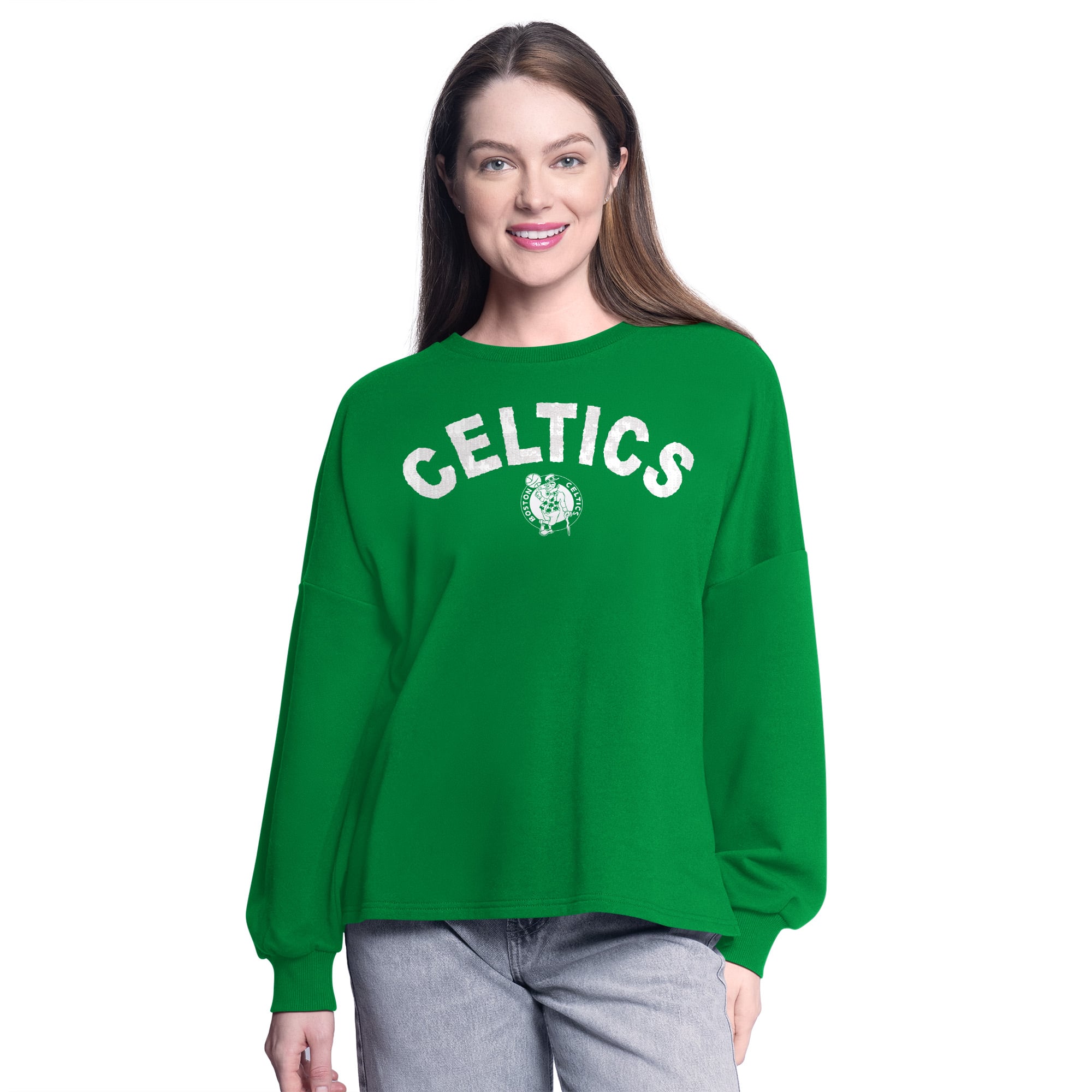Women's G-III 4Her by Carl Banks Kelly Green Boston Celtics Athletic Pullover Sweatshirt