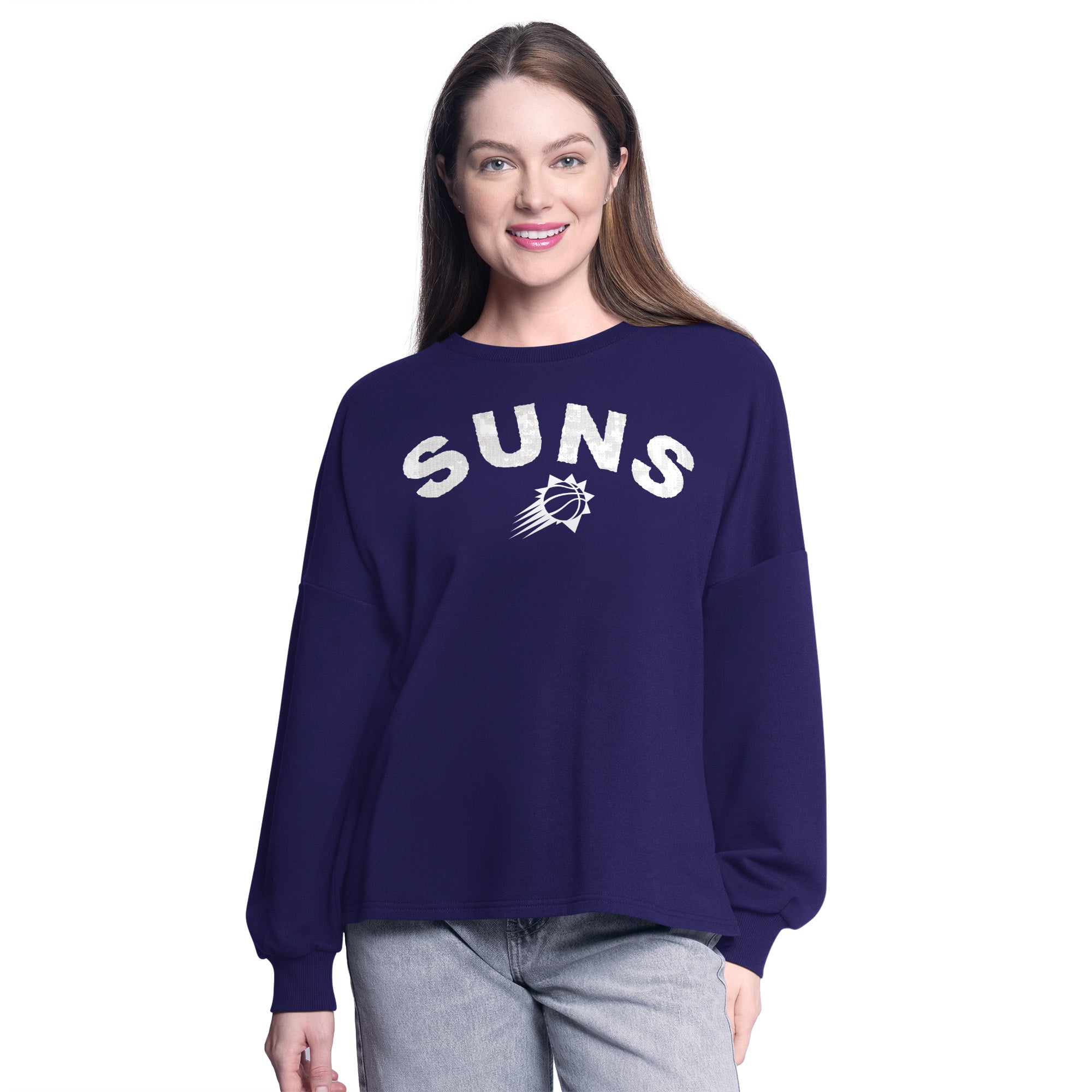 Women's G-III 4Her by Carl Banks Purple Phoenix Suns Athletic Pullover Sweatshirt