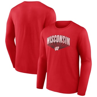 Men's Red Wisconsin Badgers Zoomed Arch Long Sleeve T-Shirt