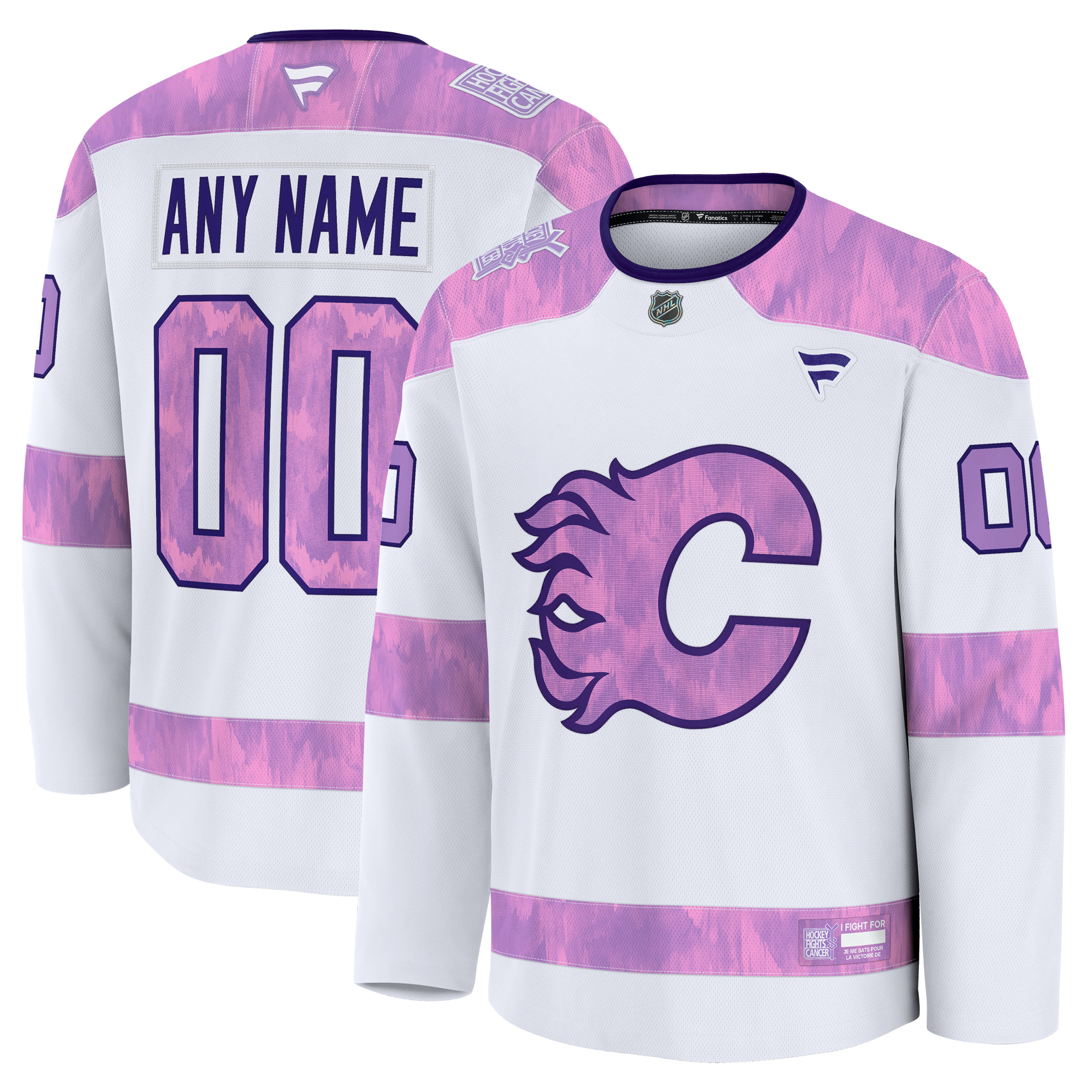 Men’s Fanatics White Calgary Flames 2024 Hockey Fights Cancer Custom Practice Jersey Men’s Fanatics White Calgary Flames 2024 Hockey Fights Cancer Custom Practice Jersey