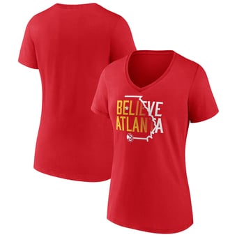 Women's Red Atlanta Hawks Team Pride V-Neck T-Shirt