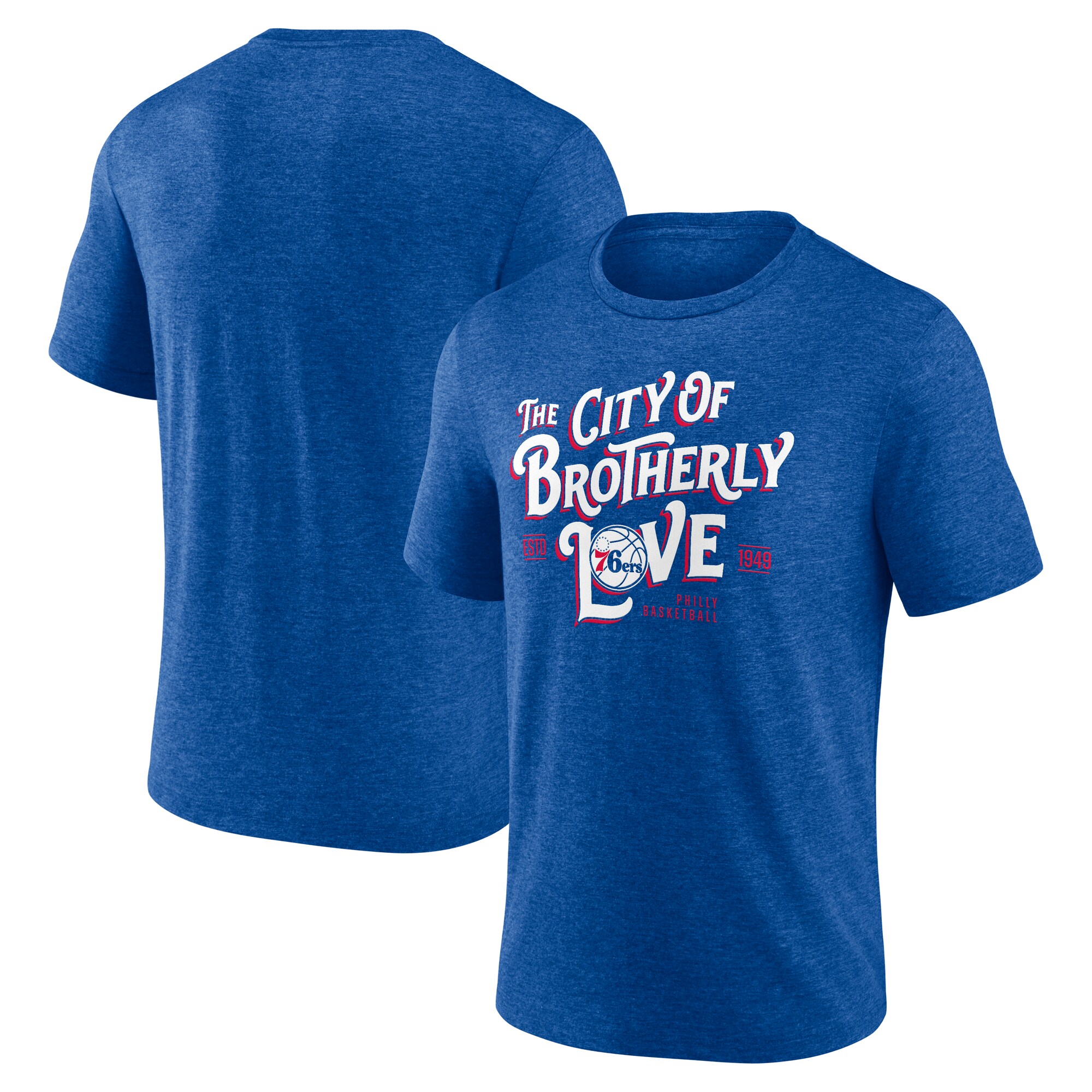 Men's Royal Philadelphia 76ers Team Pride Tri-Blend T-Shirt