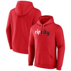 Men's  Red Portland Trail Blazers Alternate Logo Pullover Hoodie