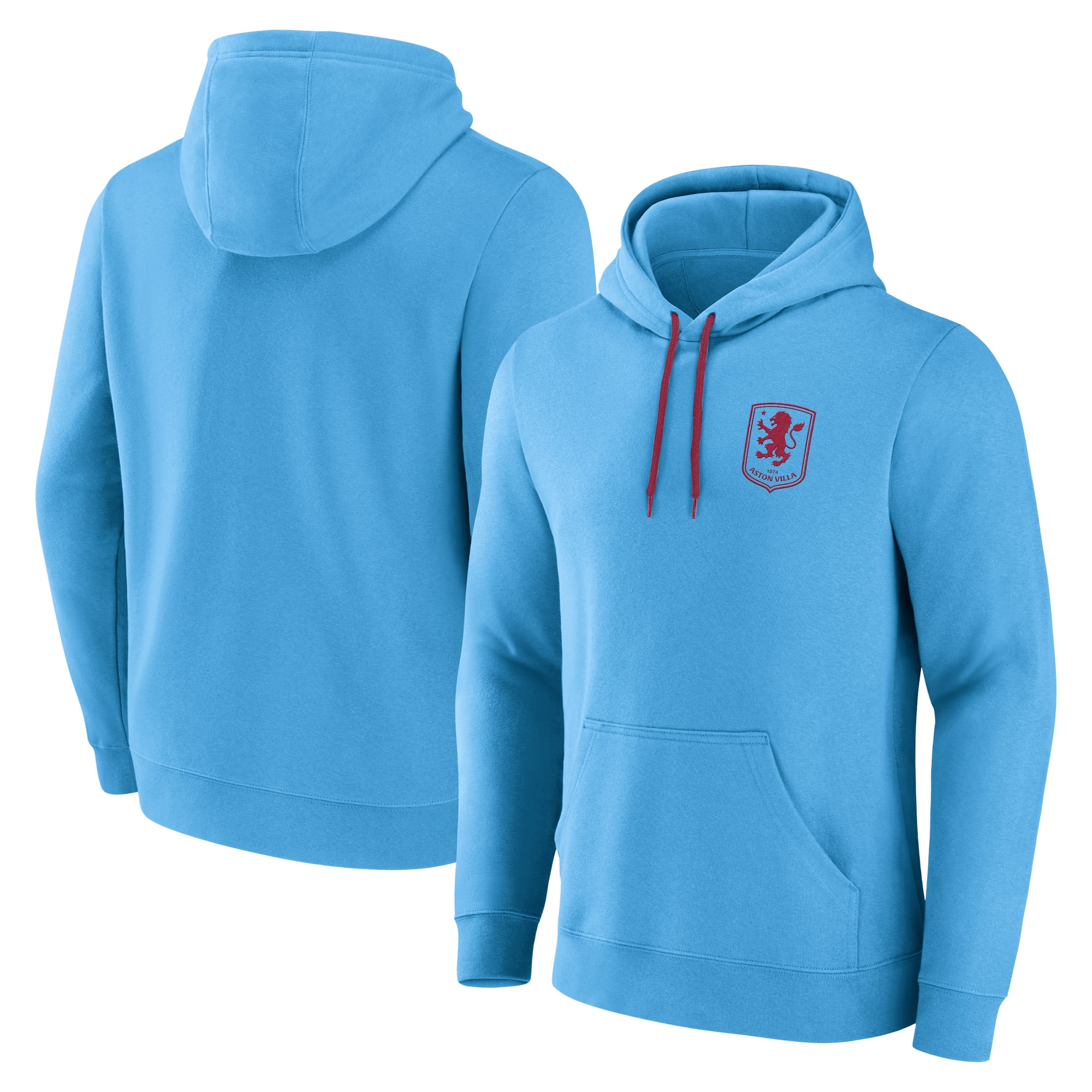 Sweat à capuche Aston Villa Essentials avec petit écusson vintage et logo - Bleu - Homme