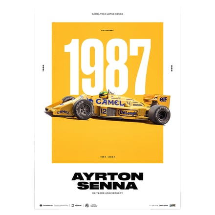 Ayrton Senna Team Lotus 99T - 30 Years of Legacy - Limited Edition Poster