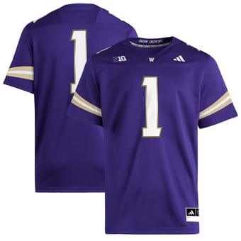 Men's adidas #1 Purple Washington Huskies Premier Jersey